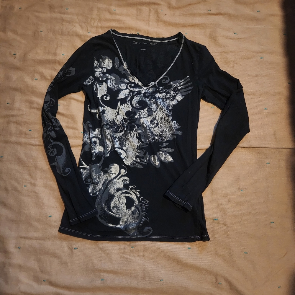 CALVIN KLEIN JEANS • Long Sleeve Top SzXs